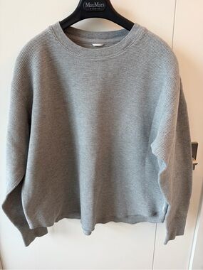 Reigning Champ Grey Waffle-Knit Women's Long Sleeve Top